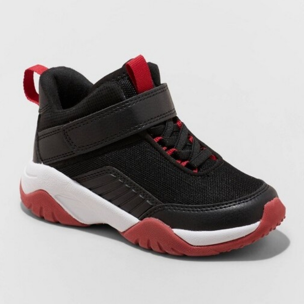Cat & Jack Toddler Boys NWT Black Jordie Basketball High Top Sneakers Size 5T